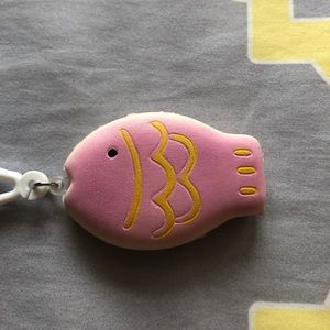 Pink/Yellow Fish Squishy Keychain